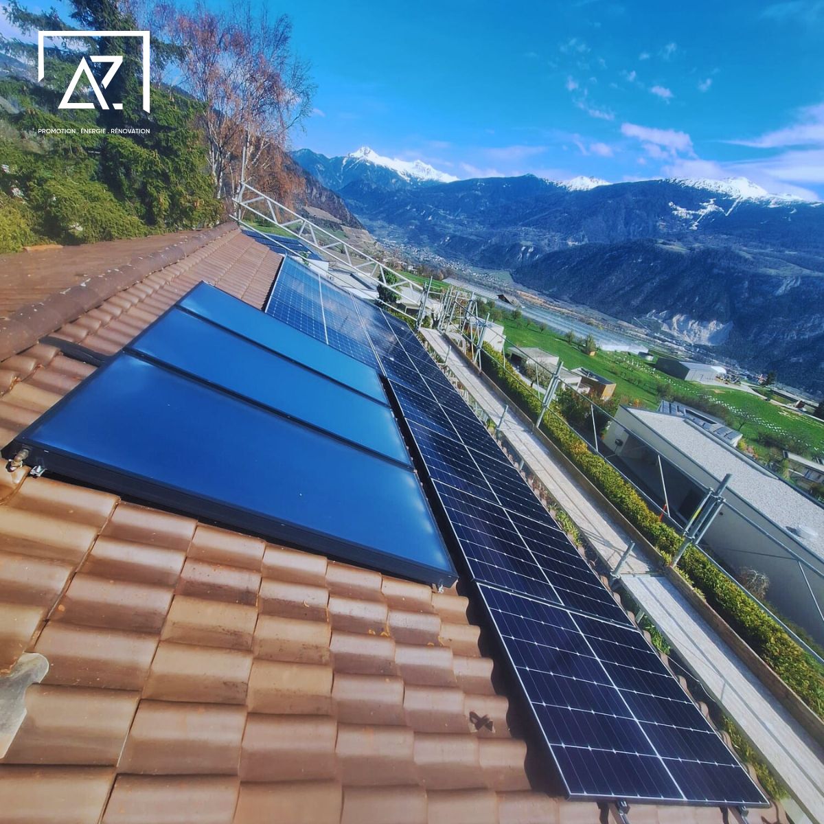 Installation de 12 panneaux photovoltaïques - Grimisuat, Valais - photo 2