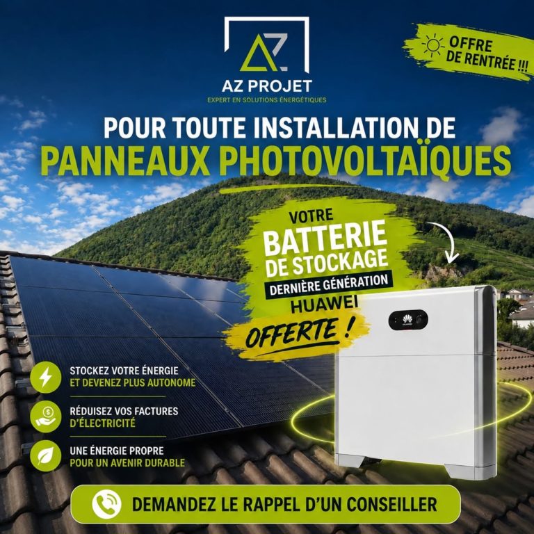 Visuel de la publicité Meta pour l'offre batterie Huawei